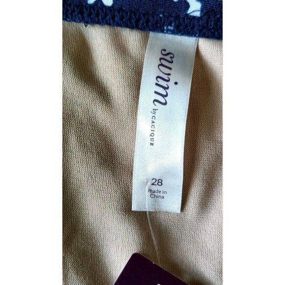 Lane Bryant Cacique String Bikini Swim Bottom Sz 28 Navy  Anchor Novelty Print - Picture 3 of 6